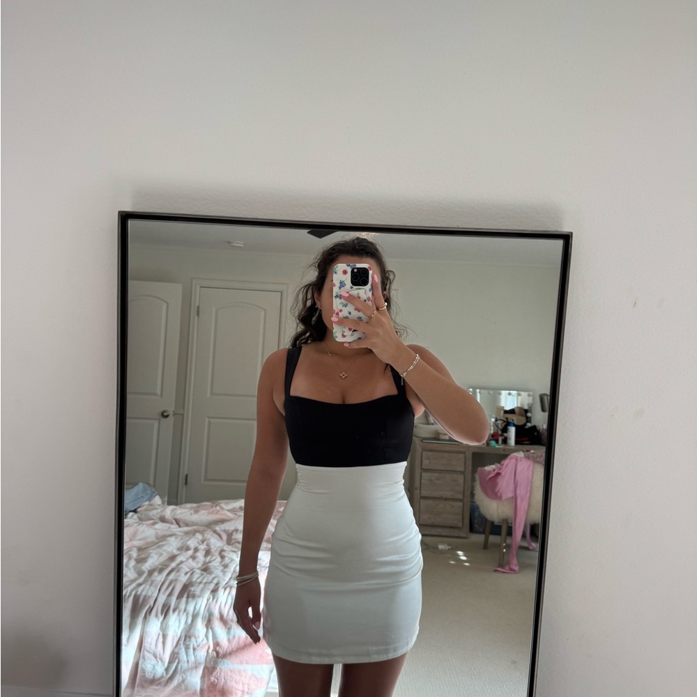Princess Polly Black and White Pencil Skirt